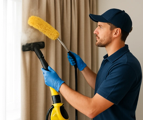 Trusted blind cleaning technician Matty Curtain Cleaning stapylton QLD